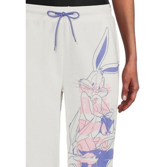 LOONEY TUNES Women's Graphic Print Jogger Midrise Relaxed Women's XS Bugs Bunny - Picture 3 of 11